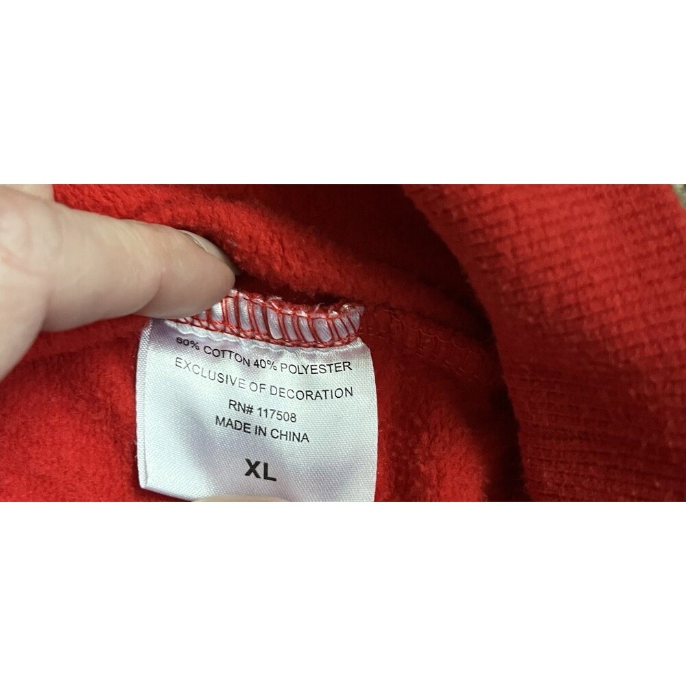 Women's Red Disney Minnie Mouse Hooded Sweatshirt, XL - Picture 4 of 5
